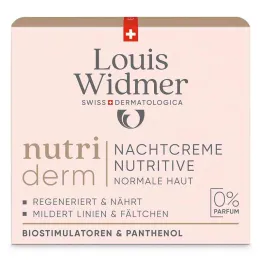 Widmer nutriderm nachtcrème Nutritive zonder P., 50 ml