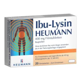 Ibu-Lysine Heumann 400 mg filmomhulde tabletten, 20 tabletten