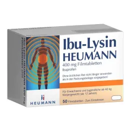 Ibu-Lysine Heumann 400 mg filmomhulde tabletten, 50 stuks
