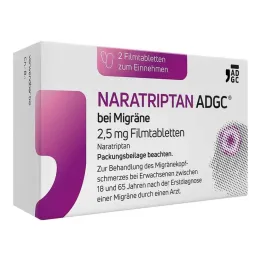 NARATRIPTAN ADGC® voor migraine 2,5 mg filmomhulde tabletten, 2 stuks