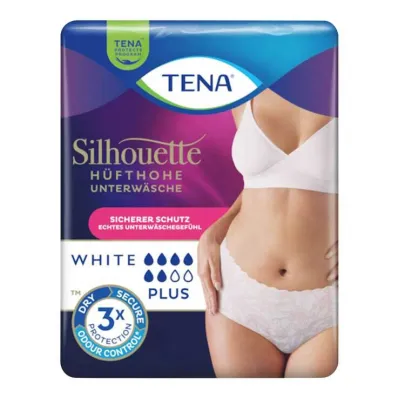 Tena Silhouette Plus L wit incontinentiebroekje, 10 stuks Tena Silhouette Plus L wit incontinentiebroekje, 10 stuks