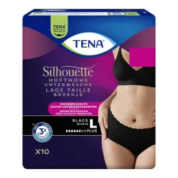 Tena Silhouette Plus L zwart incontinentiebroekje, 10 stuks