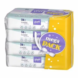 Bella baby Happy vochtige doekjes gevoelig, 4x56 stuks