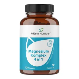 Magnesiumcomplex 4in1 hooggedoseerde vegan capsules, 120 stuks