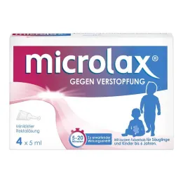 MICROLAX Rectale oplossingsklysmas met korte buishals, 4 eenheden