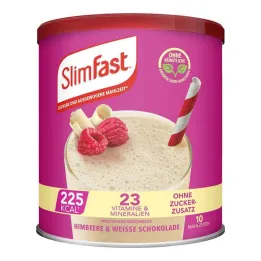 Slim Fast Poeder Framboos + Witte Chocolade, 365 g