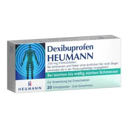 Dexibuprofen Heumann 200 mg filmomhulde tabletten, 20 stuks
