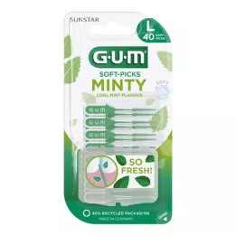 GUM SOFT-PICKS MINTY groot, 40 stuks