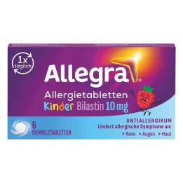 Allegra allergietabletten kinderen 10 mg smelttabletten, 6 stuks