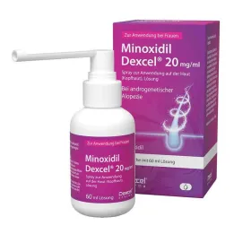 Minoxidil Dexcel 20 mg/ml spray voor gebruik op de hoofdhuid, 60 ml