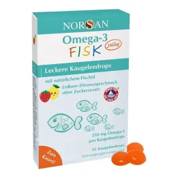 Norsan Omega-3 Fisk Jelly voor kinderdragees, 45 stuks