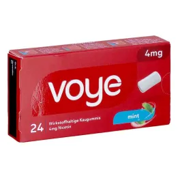 Voye Mint 4 mg werkzame stof kauwgom met nicotine (24 stuks)