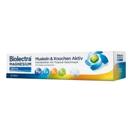 Biolectra Magnesium 250 mg Spieren & Botten Actieve kauwtabletten, 30 stuks