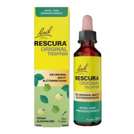 Bachbloesems origineel Rescura druppels alcoholvrije appelmunt, 20 ml