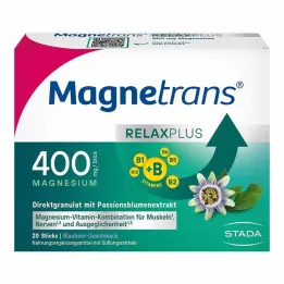 Magnetrans Relax + granulaatsticks bosbes 400 mg, 20 st