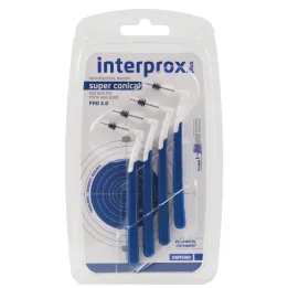 Interprox plus super conische blauwe interdentale rager, 4 stuks