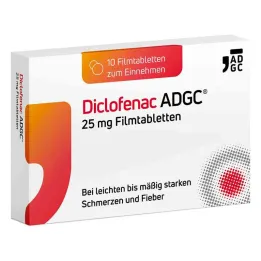 Diclofenac ADGC 25 mg filmomhulde tabletten, 10 stuks