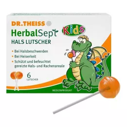 DR.THEISS HerbalSept Neck Lollipops Kids 6 stuks snoepjes, 6 stuks