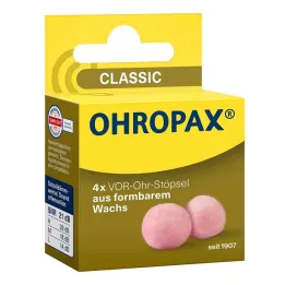 Ohropax Classic wax voor de oordopjes, 4 stuks