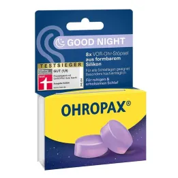 Ohropax Good Night siliconen in-ear pluggen, 8 stuks