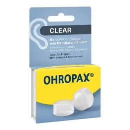 Ohropax Doorzichtige siliconen pre-oordopjes, 6 st