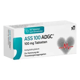 ASS 100 ADGC 100 mg tabletten, 50 st