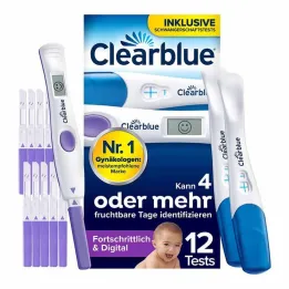 Clearblue ovulatie- en zwangerschapstest combinatiepakket, 12 stuks