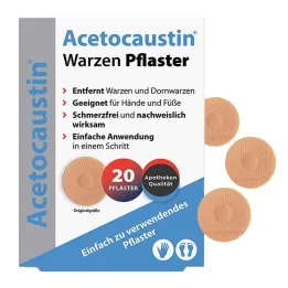 Acetocaustine wrattenpleisters, 20 stuks