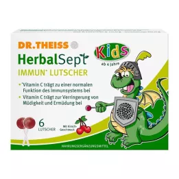 DR.THEISS HerbalSept Immun Lollipops Kids D NEM 6 stuks snoepjes, 6 stuks
