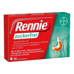 Rennie suikervrije kauwtabletten, 36 st