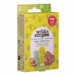 Wild Stripes Kids gevoelige Jungle Vibe pleisters, 20 stuks