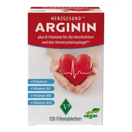 Arginine Hart Gezond + Vitamine B1 + B6 + B12 + Foliumzuur Filmtablet, 120 stuks