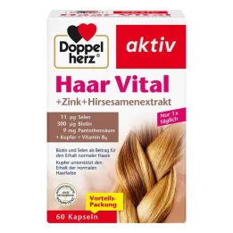 Doppelherz Hair Vital + Zink + Gierst Capsules, 60 st