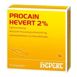 Procaine Hevert 2% oplossing voor injectieampullen, 10x2 ml