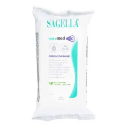 Sagella gehydrateerde reinigingsdoekjes, 15 stuks