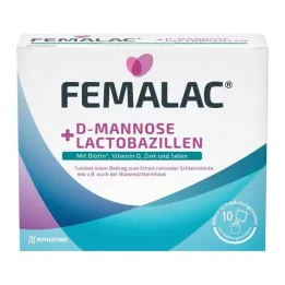 Femalac D-Mannose + Lactobacillus poeder voor H.e.L.z.E., 10 stuks