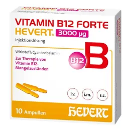 Vitamine B12 Forte Hevert 3000 µg oplossing voor injectie ampul, 10x2 ml