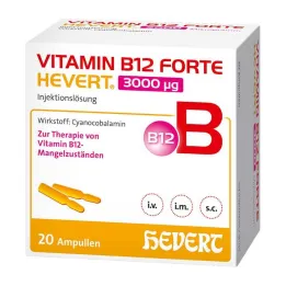 Vitamine B12 Forte Hevert 3000 µg oplossing voor injectie ampul, 20x2 ml