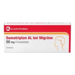 Sumatriptan AL voor migraine 50 mg filmomhulde tabletten, 2 stuks