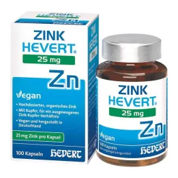 Zink Hevert 25 mg capsules, 100 st