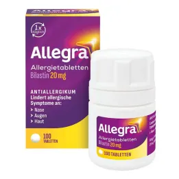 Allegra allergietabletten 20 mg tabletten blik, 100 st
