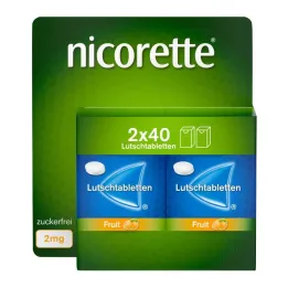 Nicorette Fruit 2 mg zuigtabletten, 80 stuks