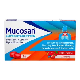 Mucosan zuigtabletten rode vruchten, 16 st