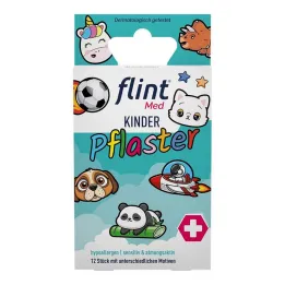Flint Med kinderpleisters 13x22mm hypoallergeen sens., 12 stuks