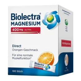 Biolectra Magnesium 400 mg Ultra Direct Sinaasappel, 100 stuks