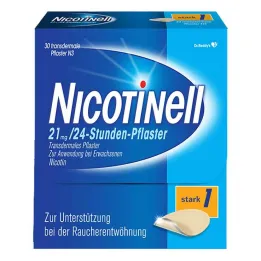 NICOTINELL 21 mg / 24-uurs nicotinepleisters, pleistersterkte sterk (1), 30 stuks
