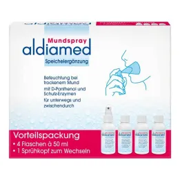 Aldiamed mondspray voor speekselsupplementen, 4x50 ml